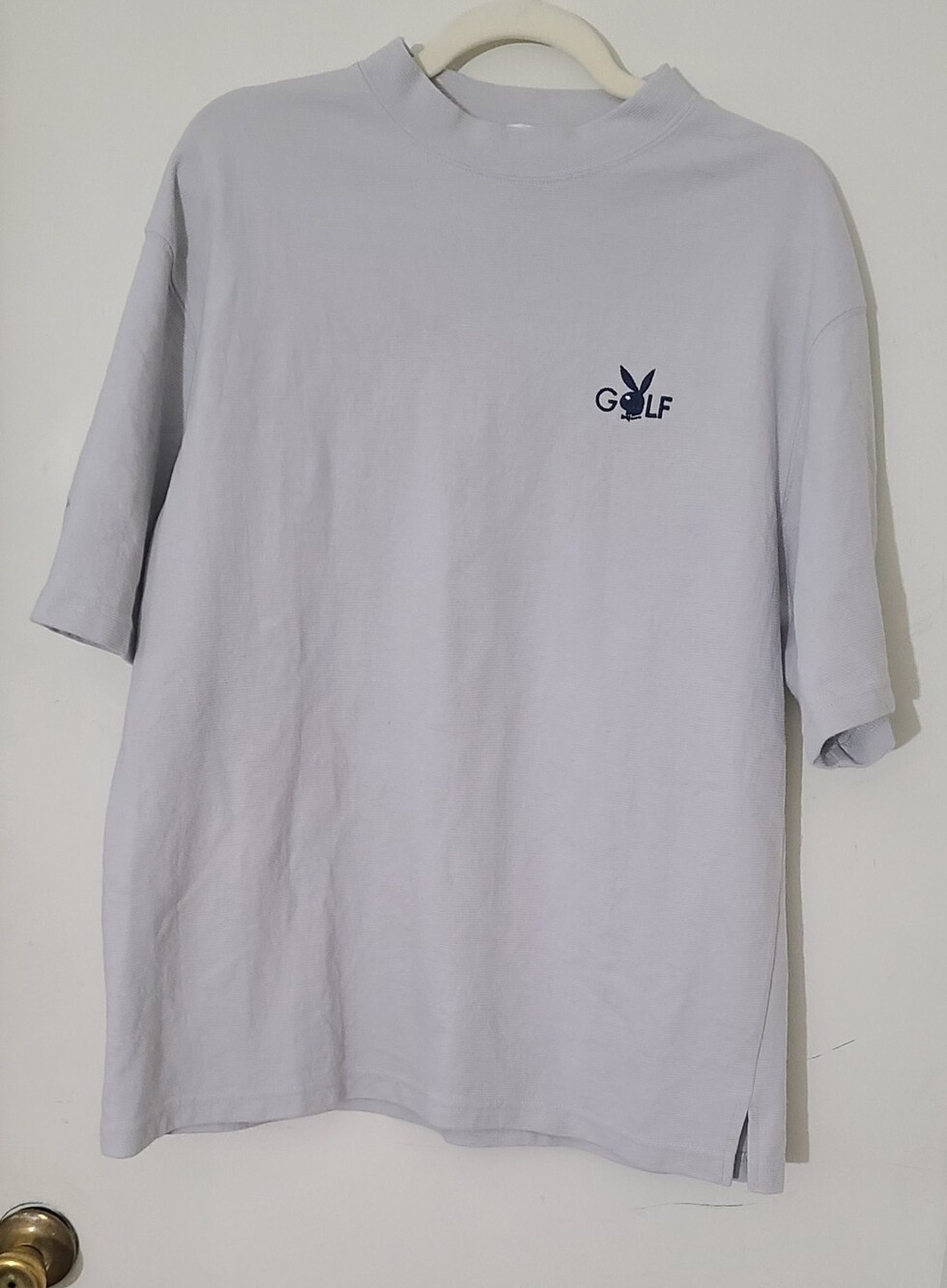 Vintage Playboy Golf Men's Short Sleeve Logo T-Shirt in Light Gray XL